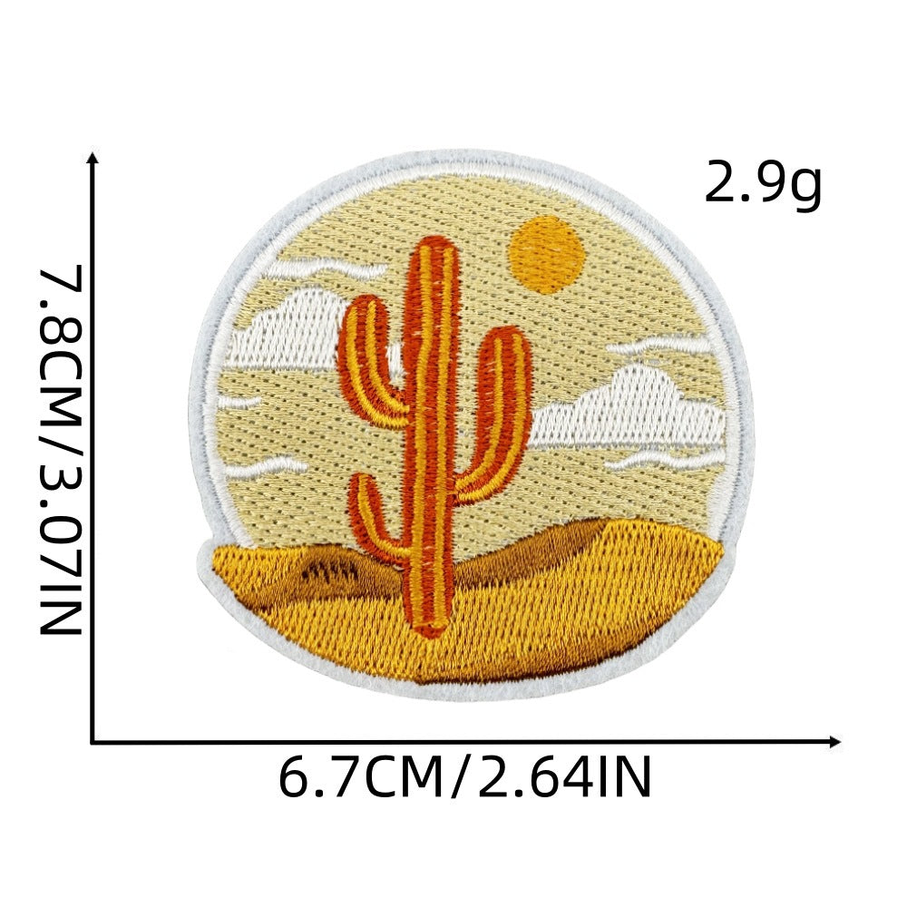 Wholesale Western Denim Embroidery Zhangzai Clothing Accessories Hot Melt Adhesive Non Stitching Large Pattern Cloth Patch FS